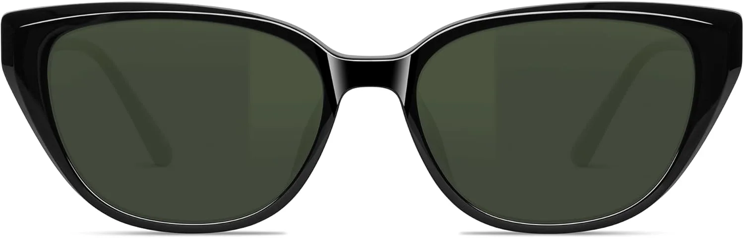 

Солнцезащитные очки BNUS Corning с поляризованными линзами для женщин - ретро-стиль, защита от УФ-излучения UV400, устойчивость к царапинам B.N.U.S, Black