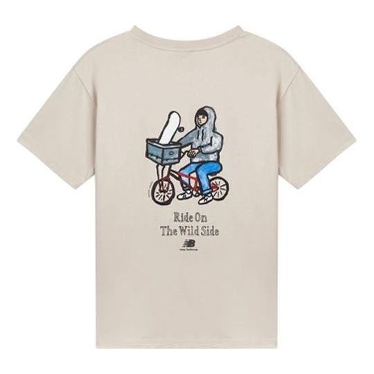 

Футболка New Balance Graphic Print Tee 'Beige Blue', бежевый