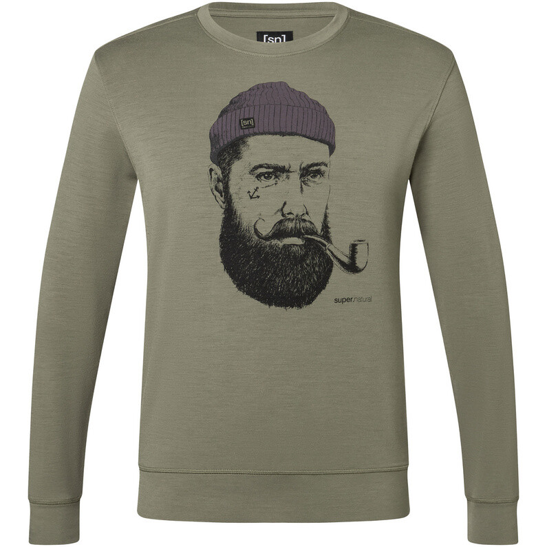 

Мужской свитер Sn Sailor Crew Super.Natural, зеленый