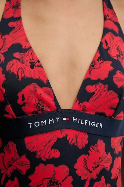 Купальник слитный с принтом Tommy Hilfiger, темно-синий — фото 4