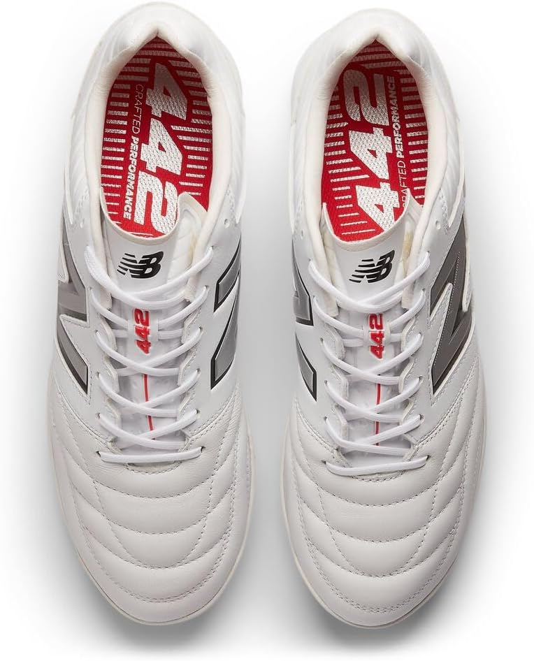 Мужские кроссовки New Balance 442 Pro TF V2, белый/черный — фото 4