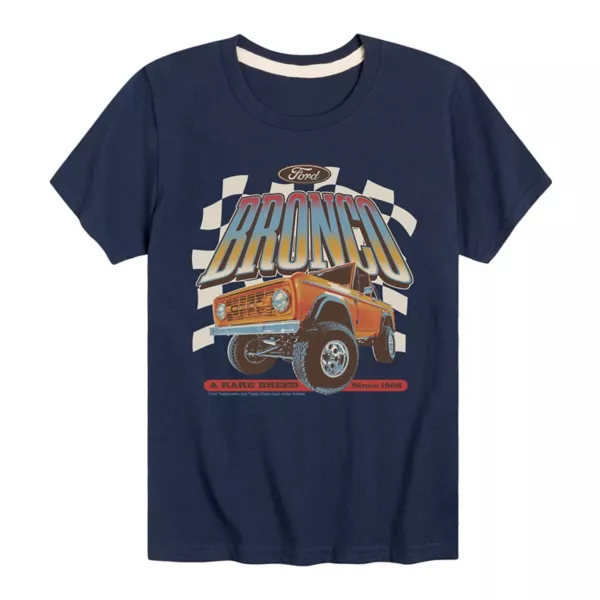 

Футболка Ford Bronco с рисунком редкой породы для мальчиков 8-20 лет Licensed Character, синий