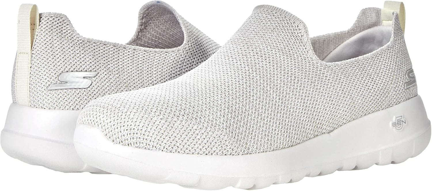 Мужские кроссовки Skechers Go Walk Max с сетчатой вставкой и легкой подошвой без шнурков, слоновая кость — фото 2