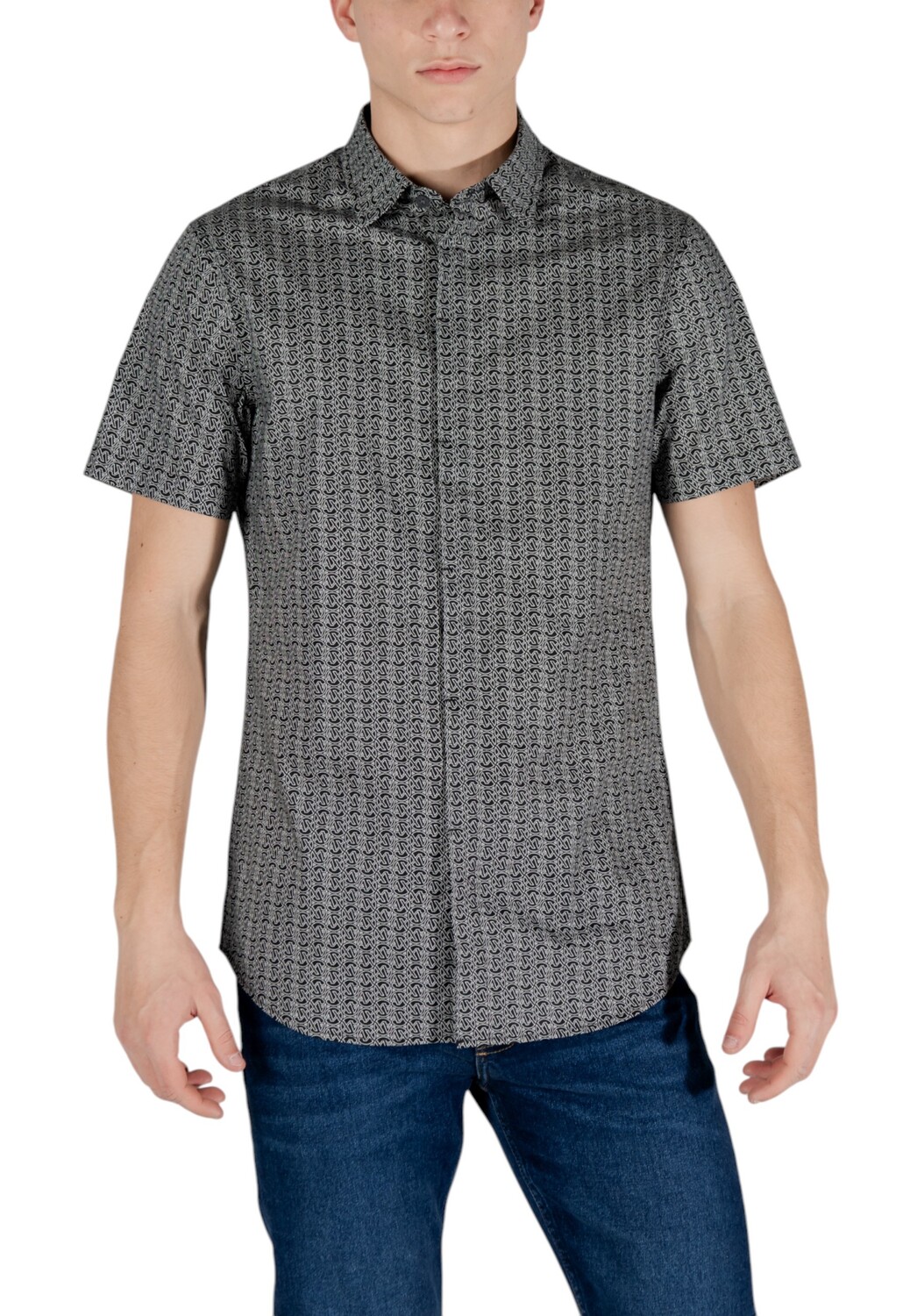 

Рубашка Armani Exchange с короткими рукавами, черный
