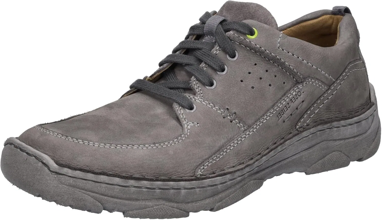 Удобные мужские туфли Josef Seibel Liam 01, ширина H (широкая), сменная стелька, Asphalt