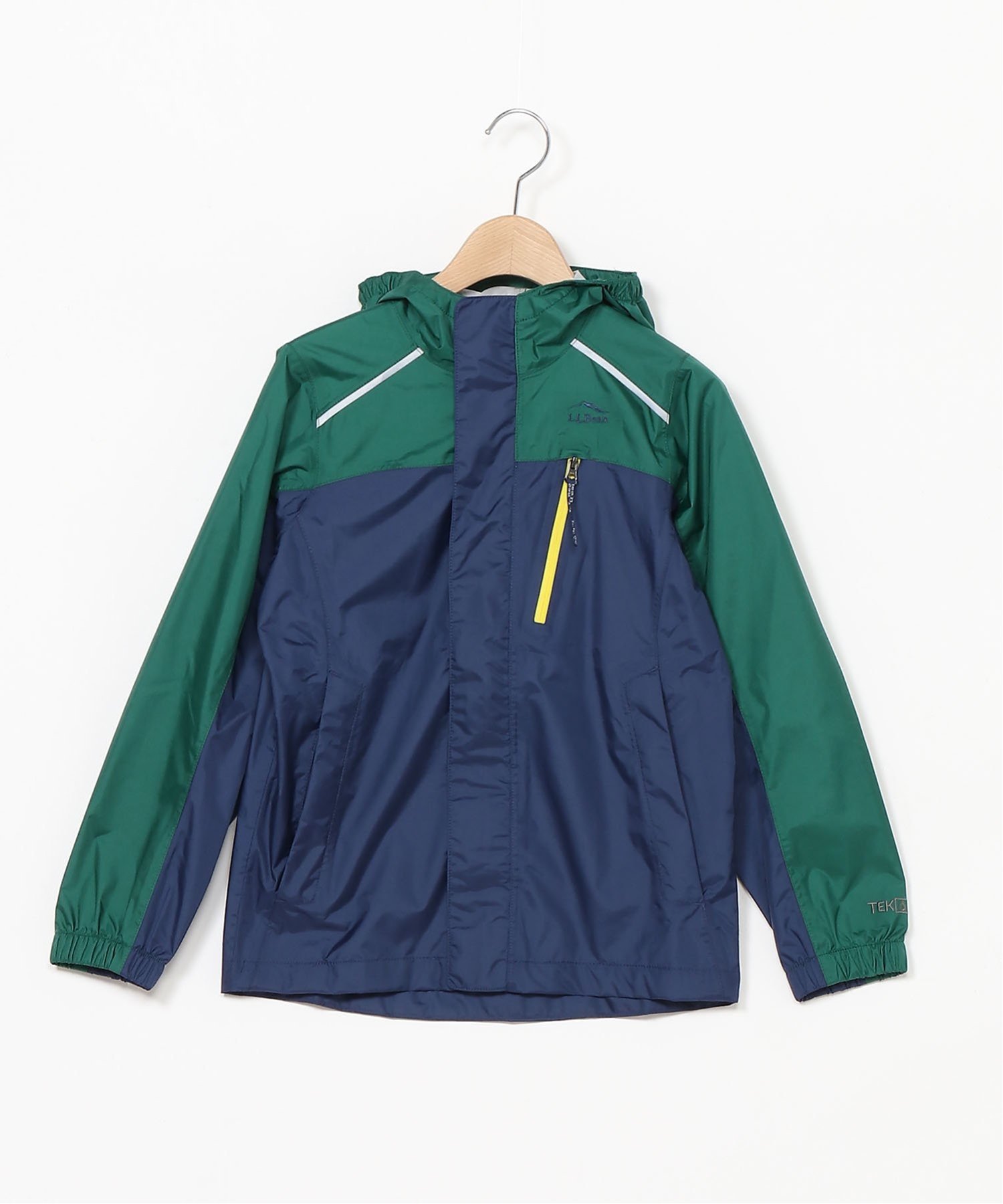Детская дождевая куртка Trail Model, с цветовыми блоками L.L.Bean, Nght/EmrlSpr — фото 2