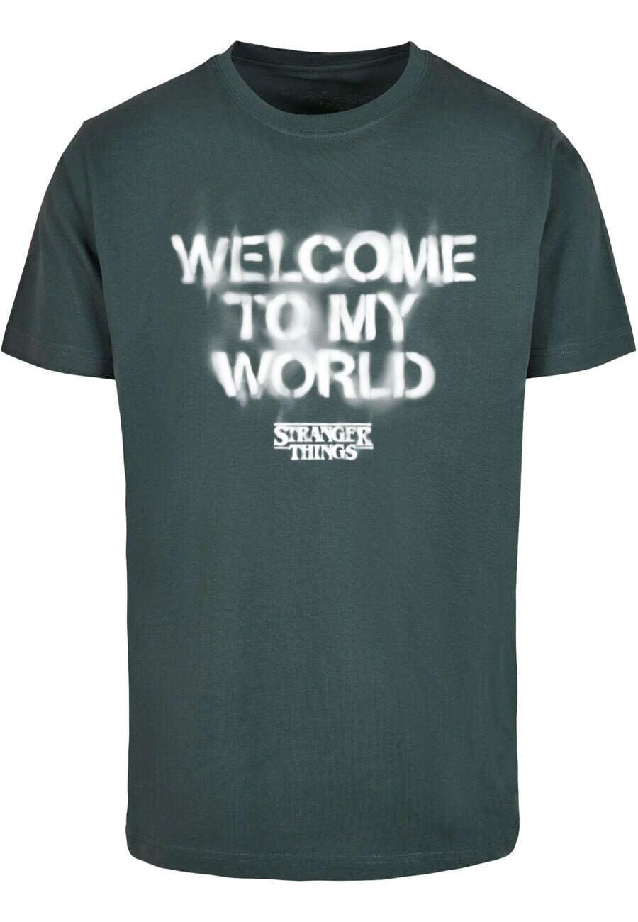 

Классическая футболка ABSOLUTE CULT Shirt Stranger Things - Welcome To My World, темно-зеленый