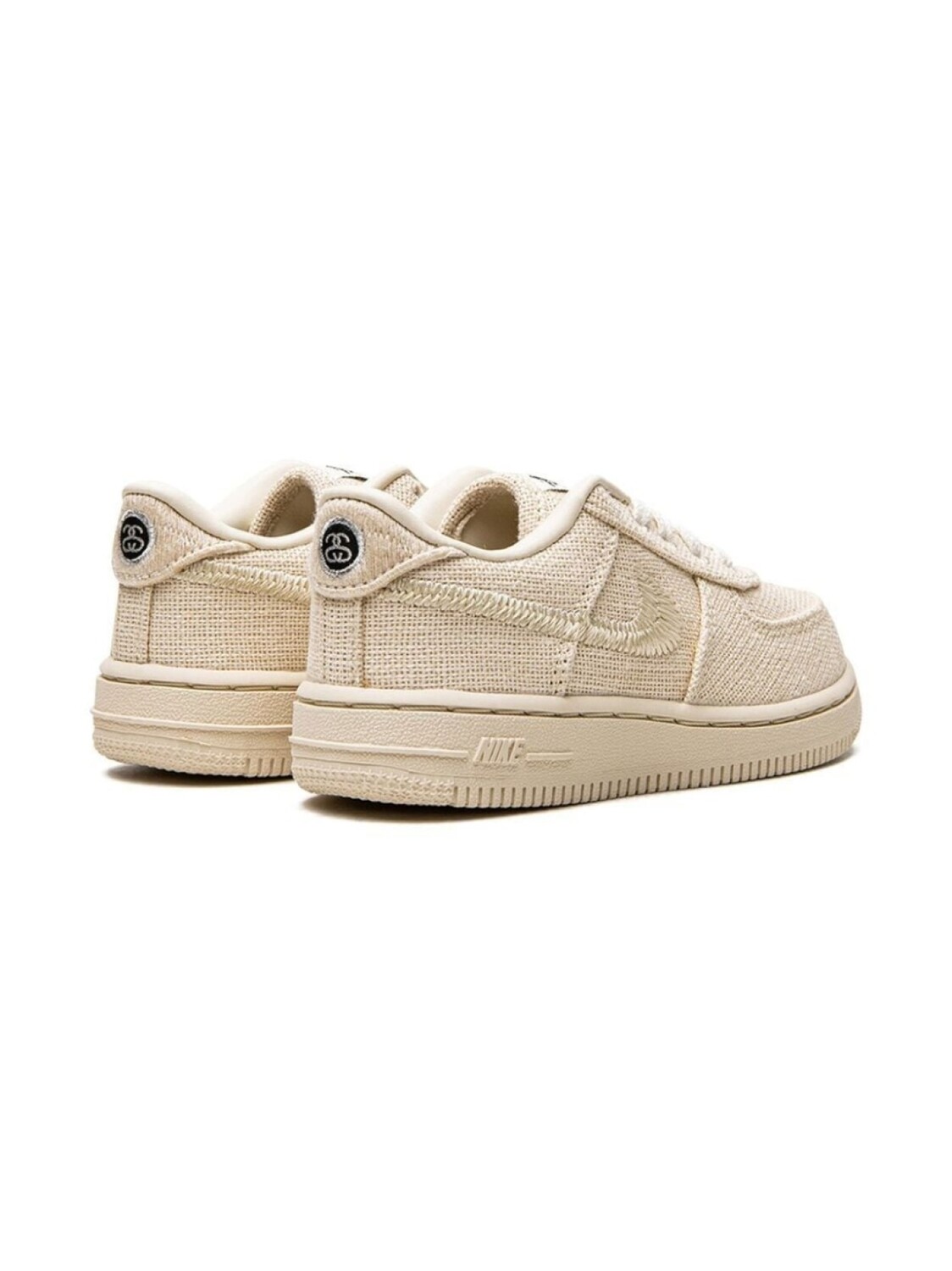 Nike Kids кроссовки Air Force 1 Low из коллаборации с Stussy, нейтральный цвет — фото 3
