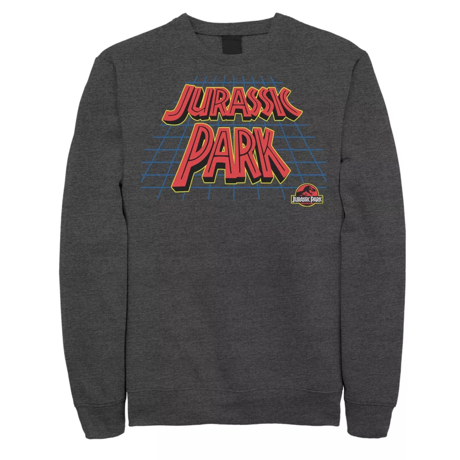 

Мужской свитшот с наклонным сетчатым логотипом в стиле ретро Jurassic Park