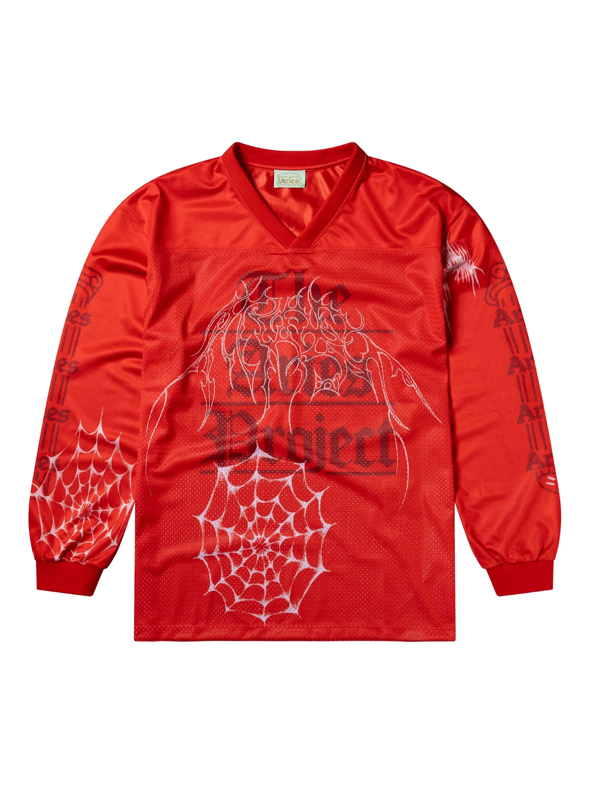 

Сетчатая футболка с принтом Aries, красный