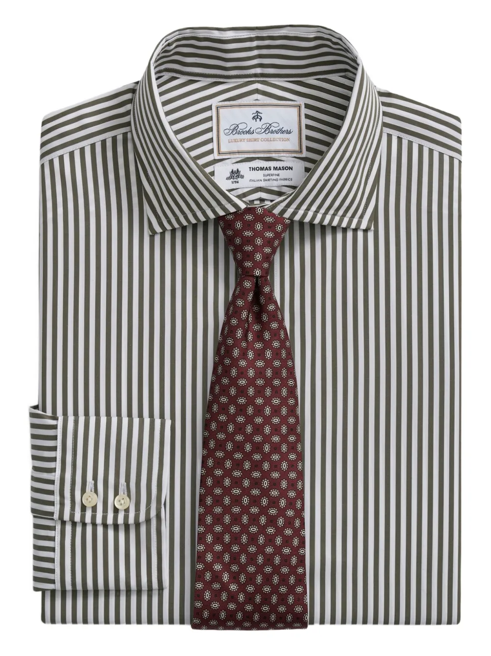 

Рубашка в полоску Brooks Brothers, зеленый