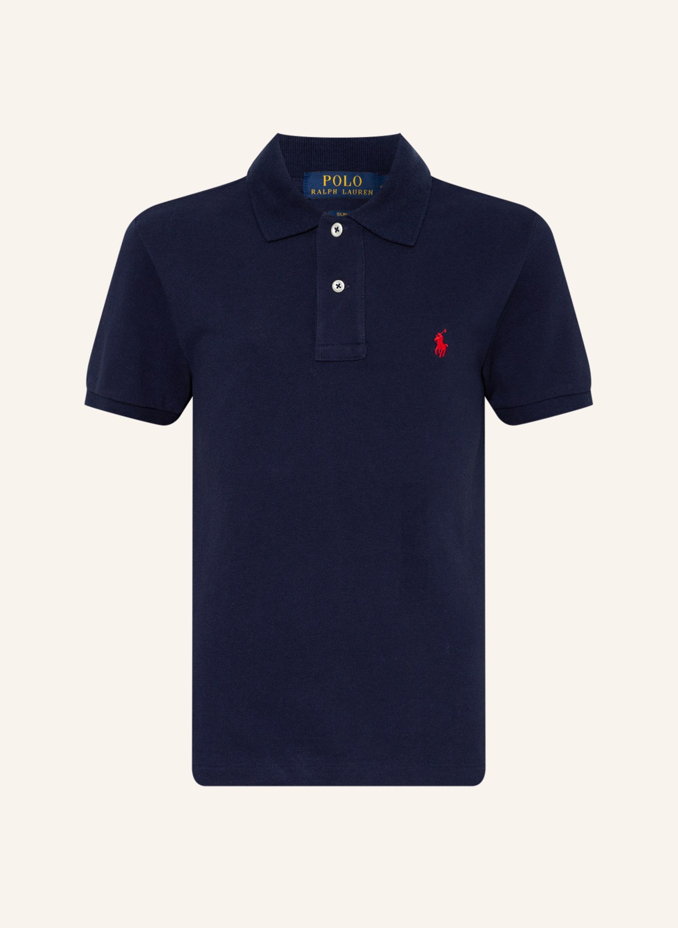 

Рубашка-Поло из пике облегающего кроя Polo Ralph Lauren, синий