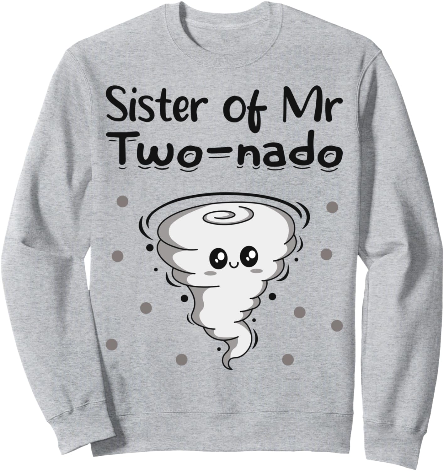 

Толстовка с костюмом «Сестра мистера Двух Мальчиков-Торнадо» на второй день рождения Family Look 2 Year Old Tornados Decorations Gifts, серый