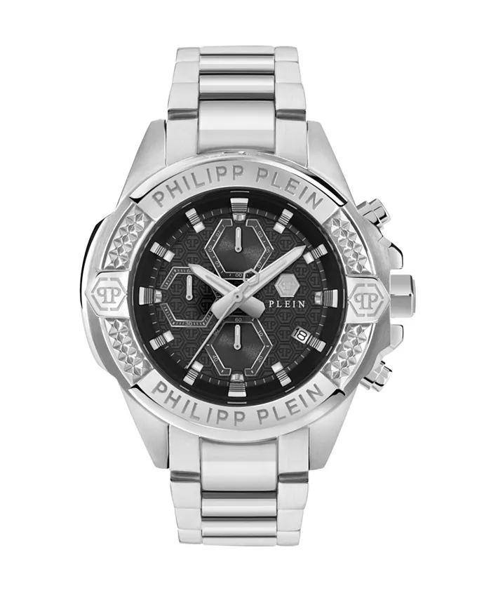 

Мужские черные часы из нержавеющей стали, 44mm Philipp Plein