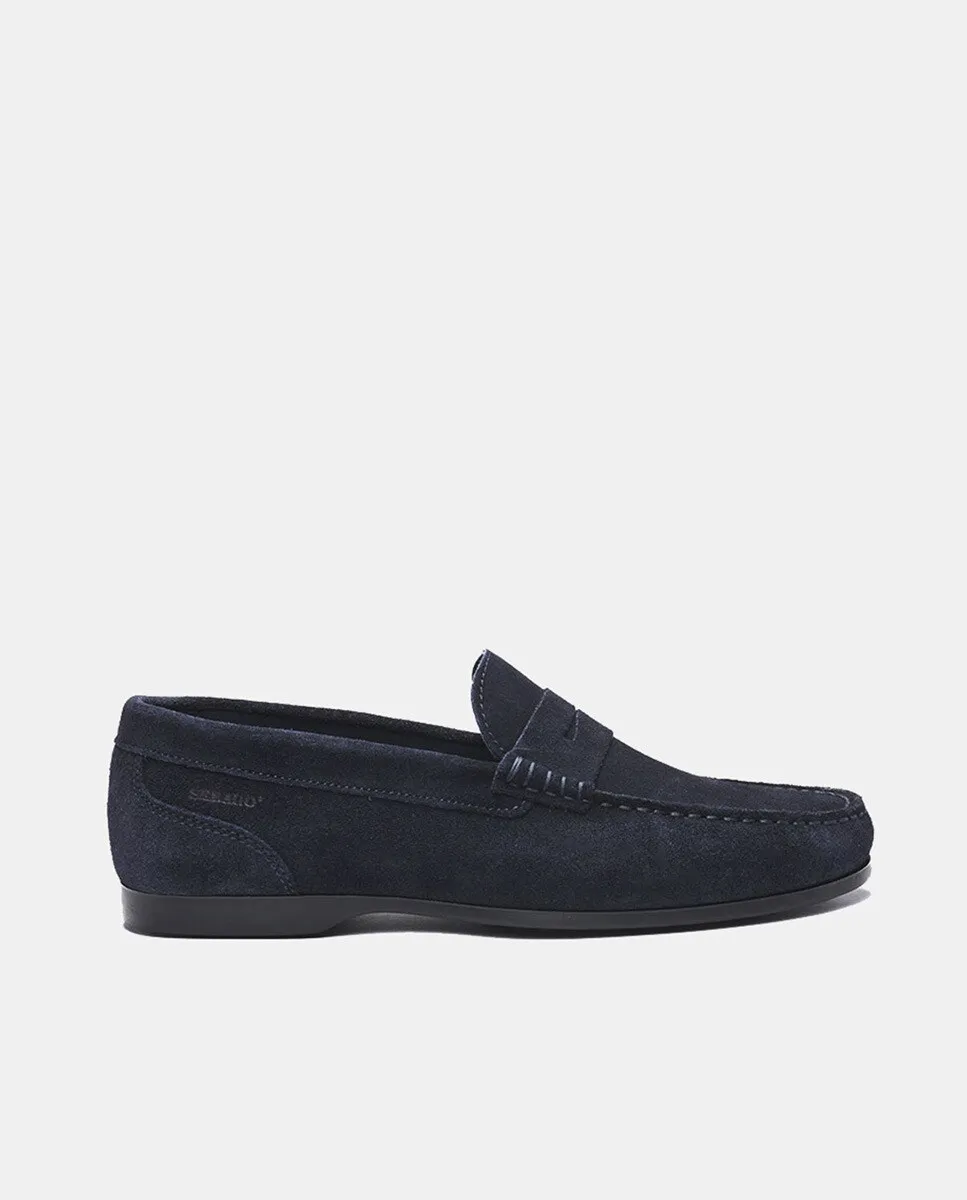 

Мужские мокасины из синей замши Sebago, темно-синий