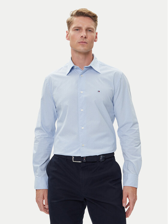 

Рубашка regular fit MW0MW39438 Tommy Hilfiger, голубой