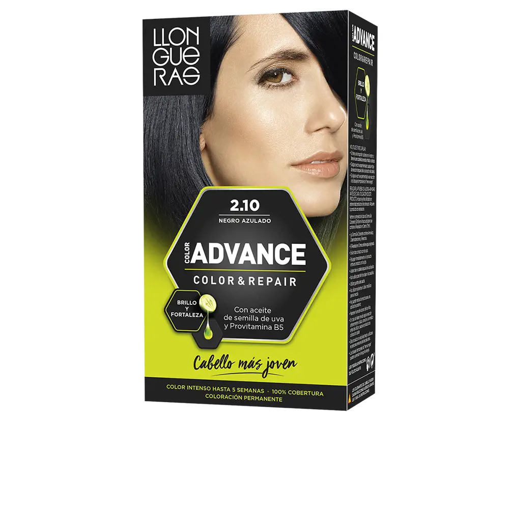 

Краска для волос Color advance Llongueras, цвет 2,10-negro azulado, 1 шт.
