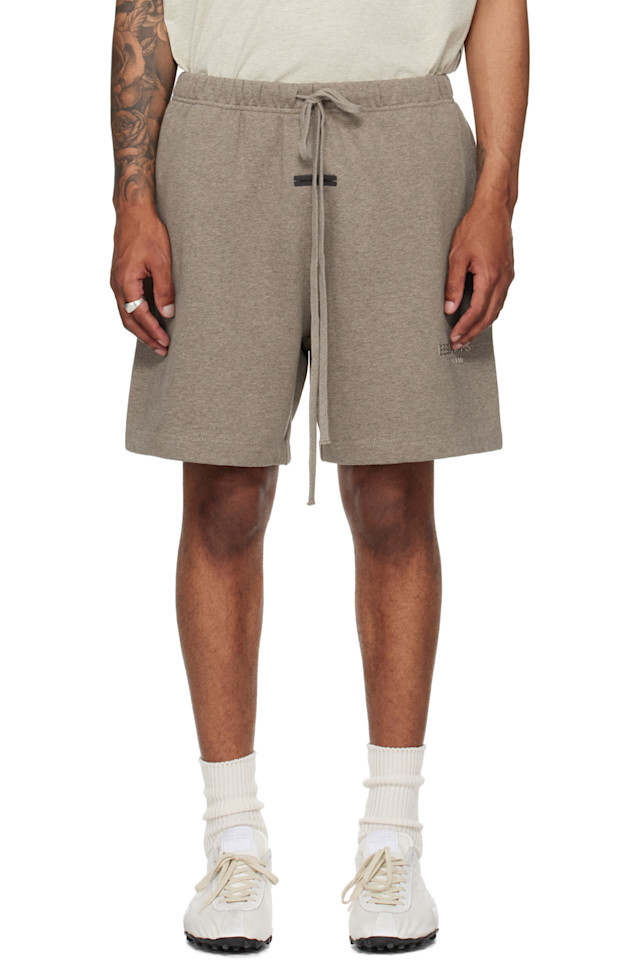 

Флисовые шорты для футбола Fear Of God Essentials, цвет homestead heather