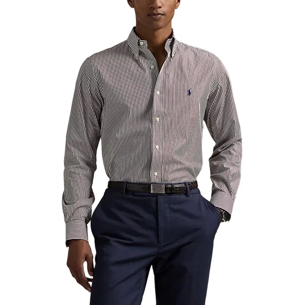 Рубашка мужская Black White Polo Ralph Lauren — фото 4