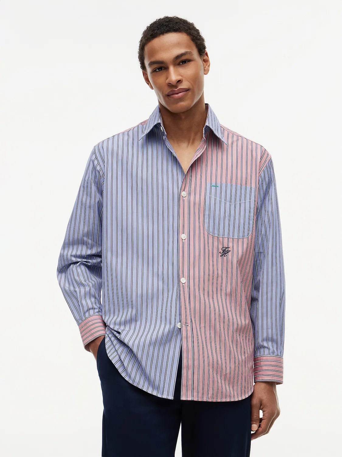 Удобная рубашка на пуговицах Tommy Hilfiger, Night Blue/Light Blue — фото 2