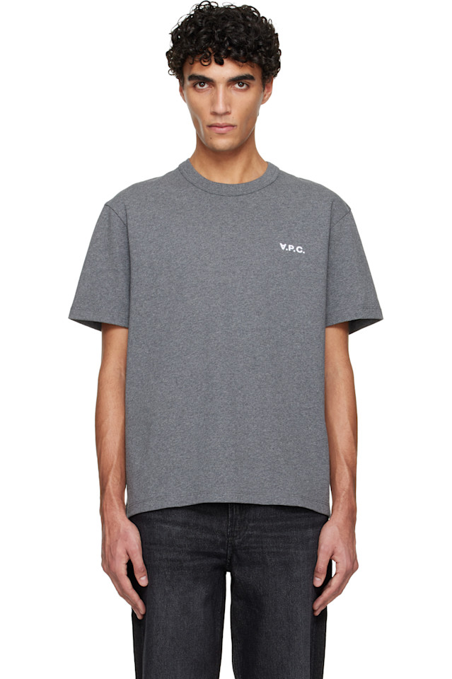 

A.P.C. Серая свободная футболка 'vpc'