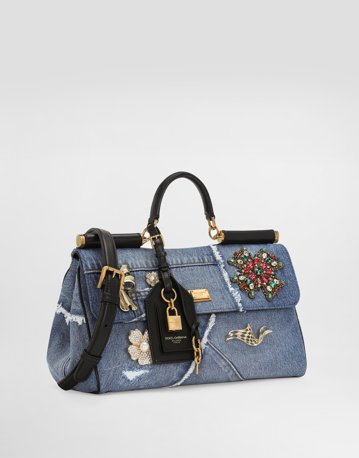 Джинсовая сумка my sicily Dolce & Gabbana, мультиколор — фото 2