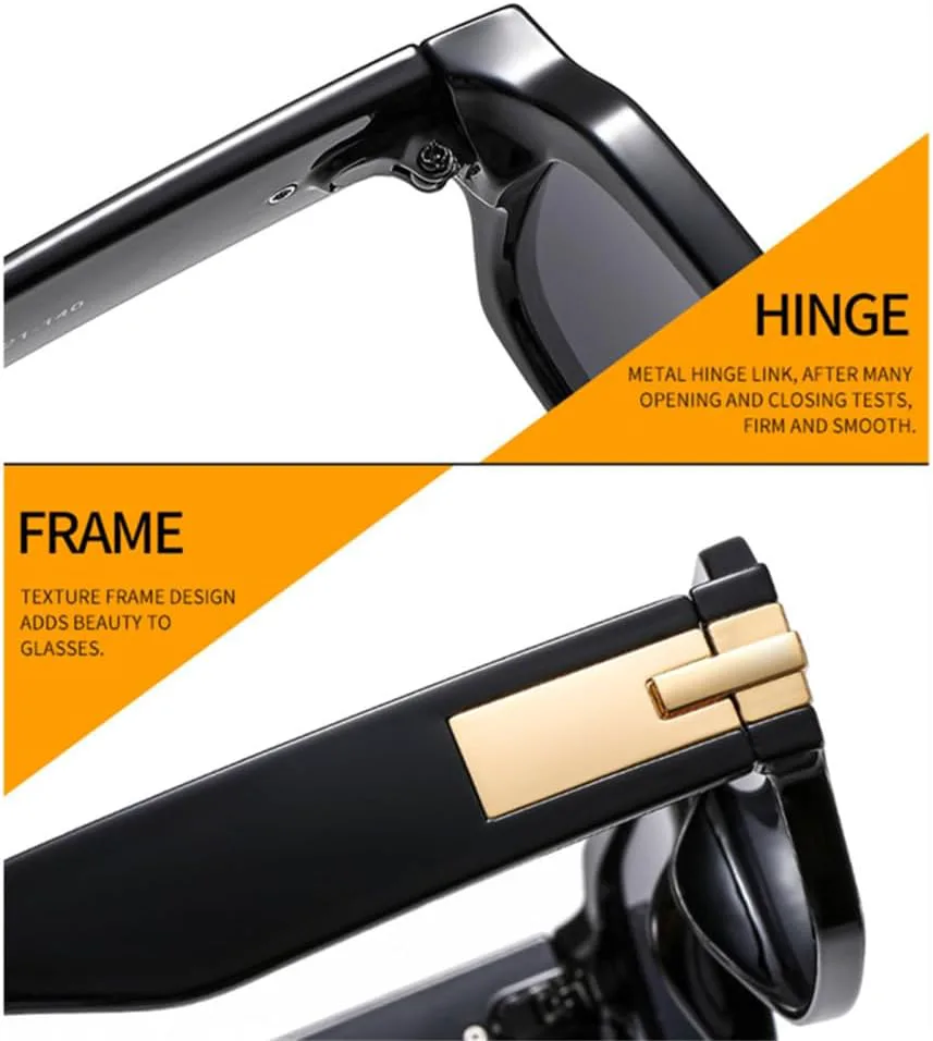 

Женские солнцезащитные очки, прямоугольные солнцезащитные очки в винтажном стиле, мужские солнцезащитные очки с защитой от УФ-излучения UV400 LANGSER, Grey