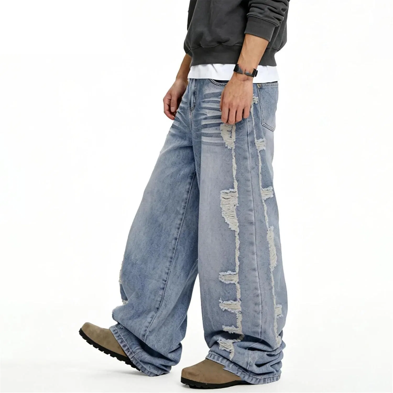 Джинсы свободные Baggy H9i2 — фото 4