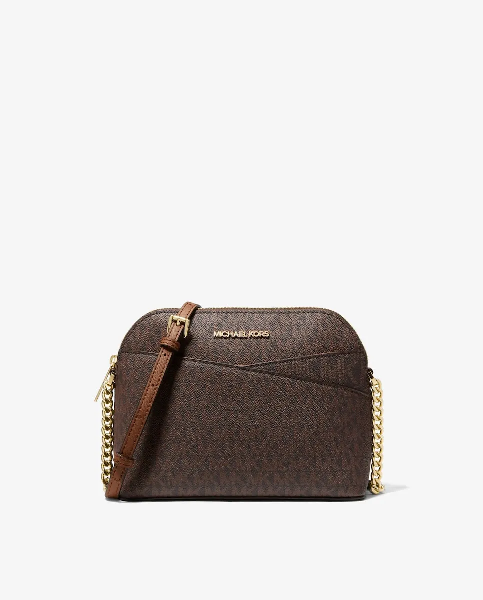 

Женская сумка через плечо Jet Set Travel среднего размера с выпуклой формой и логотипом Michael Michael Kors, темно-коричневый