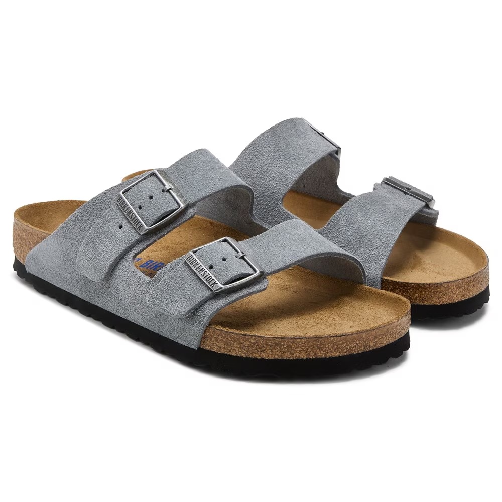 

Сандалии из кожи Аризона с мягкой стелькой Birkenstock, цвет basalt grey suede