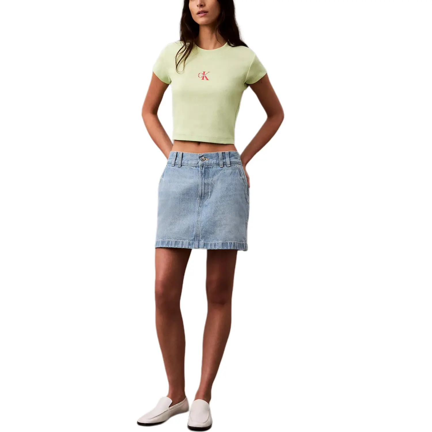 

Calvin Klein Футболка женская светло-зеленая, Зеленый, Calvin Klein Футболка женская светло-зеленая