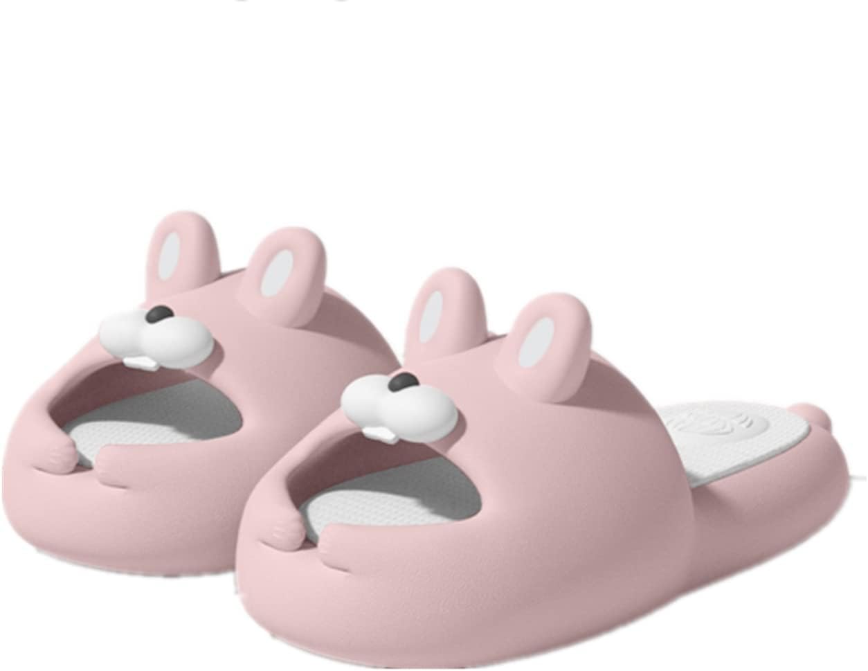 

Тапочки Aoakva Kawaii Кавайные Сабо Мюли для девочек и женщин Милейшие тапочки с зайчиком для летнего душа Нескользящие пляжные тапочки EVA Мягкие и прочные, розовый