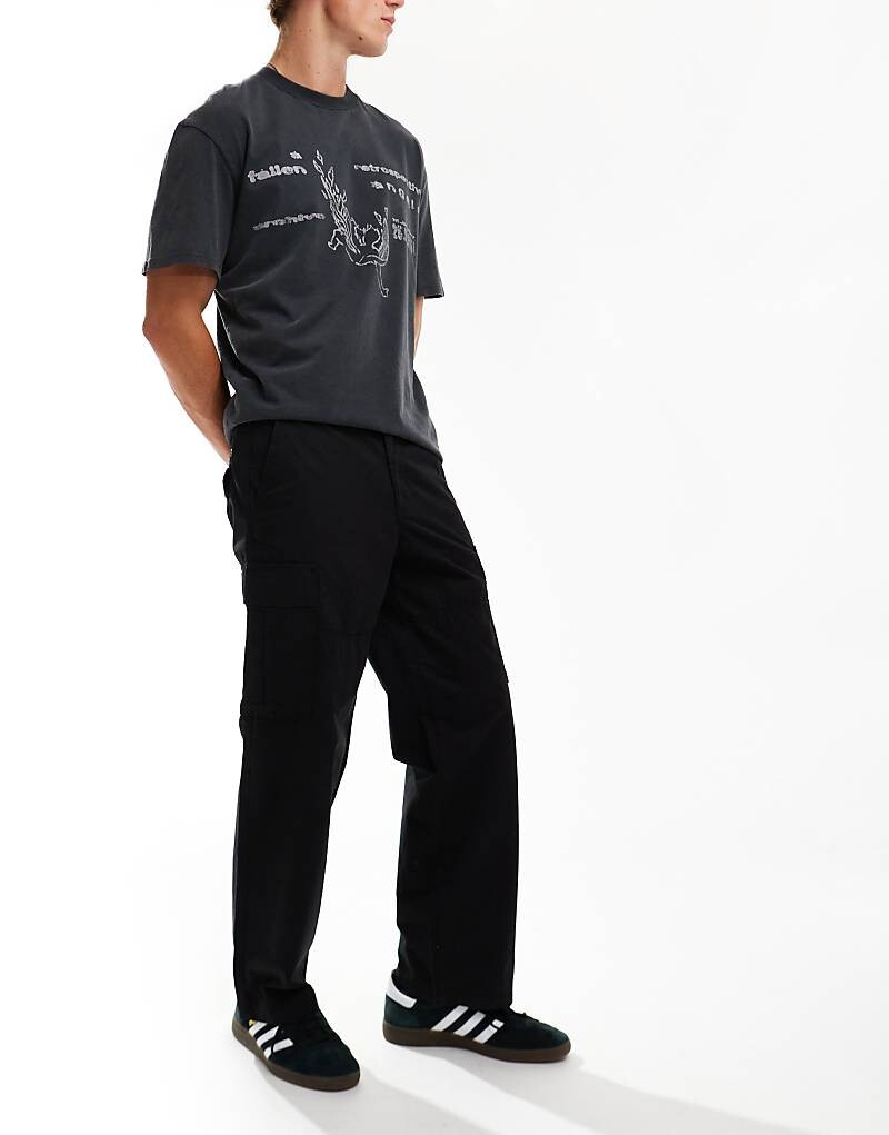 

Черные широкие брюки карго Jack & Jones Bill