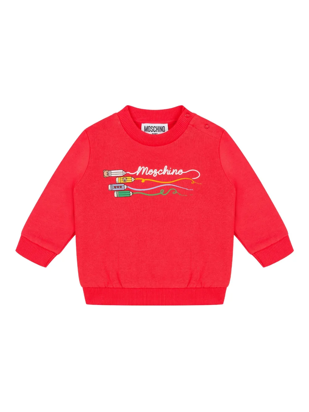 

Свитер с логотипом Moschino Kids, красный