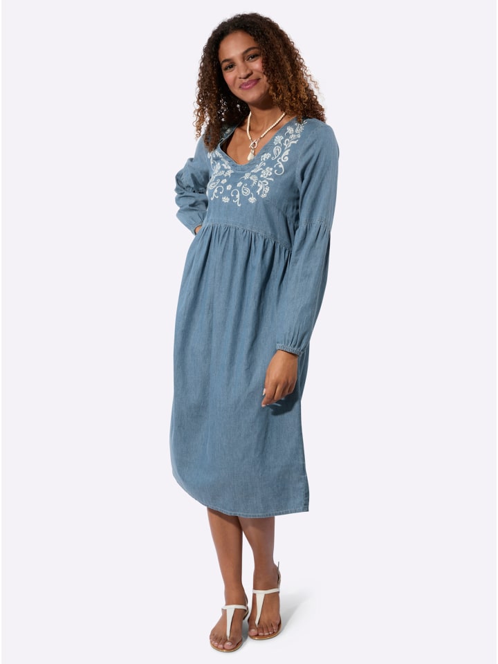 

WITT WEIDEN Джинсовое платье синего выбеленного цвета