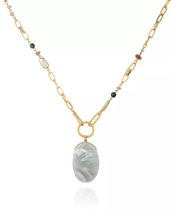 

Женское однорядное ожерелье с подвеской T Tahari, gold-tone