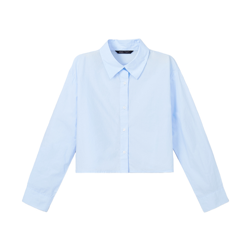 

Женская рубашка с лацканом Lapel Moderate SPAO, светло-синий