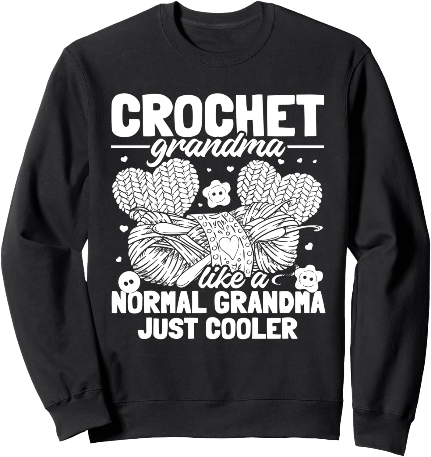 

Вязаная бабушка просто круче, чем обычная бабушка. Толстовка Crocheting Grandma Crocheter, черный