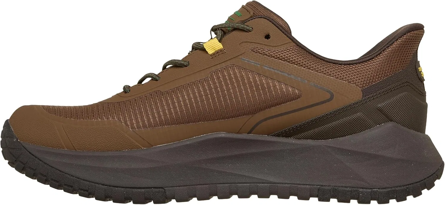 Мужские водонепроницаемые спортивные кроссовки Skechers John Deere из рипстопа с эластичным ремешком и резиновой подошвой Goodyear, Brown — фото 2