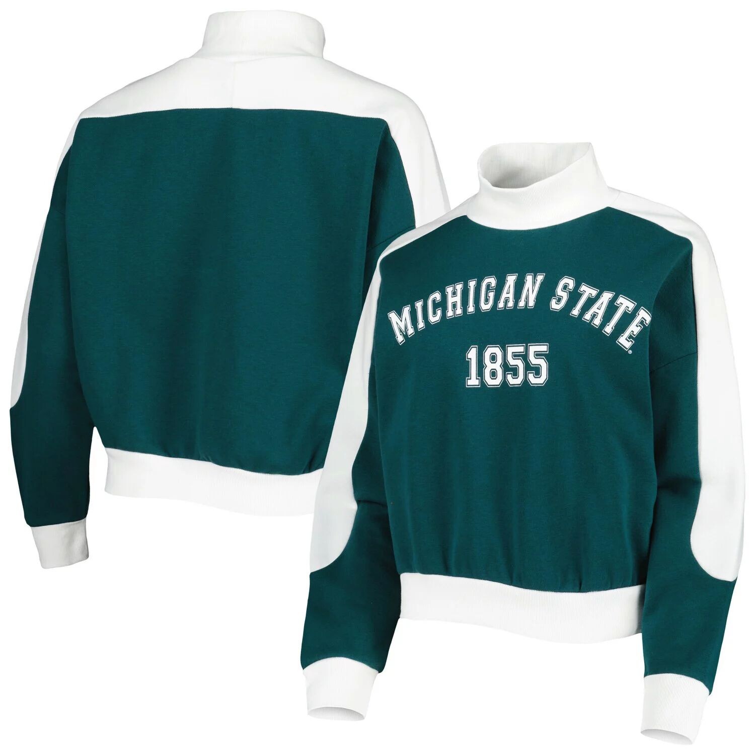 

Женский свитшот Gameday Couture зеленого цвета Michigan State Spartans Make it a Mock Sporty Pullover, Зеленый, Женский свитшот Gameday Couture зеленого цвета Michigan State Spartans Make it a Mock Sporty Pullover
