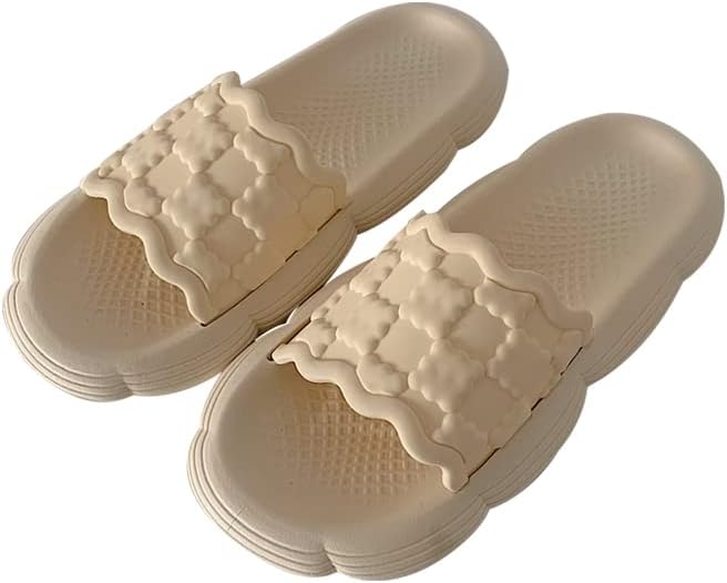 

Тапочки CEINOM Biscuit Cloud для женщин и мужчин, домашние тапочки для ванной, супер мягкие, удобные, с толстой подошвой, белый