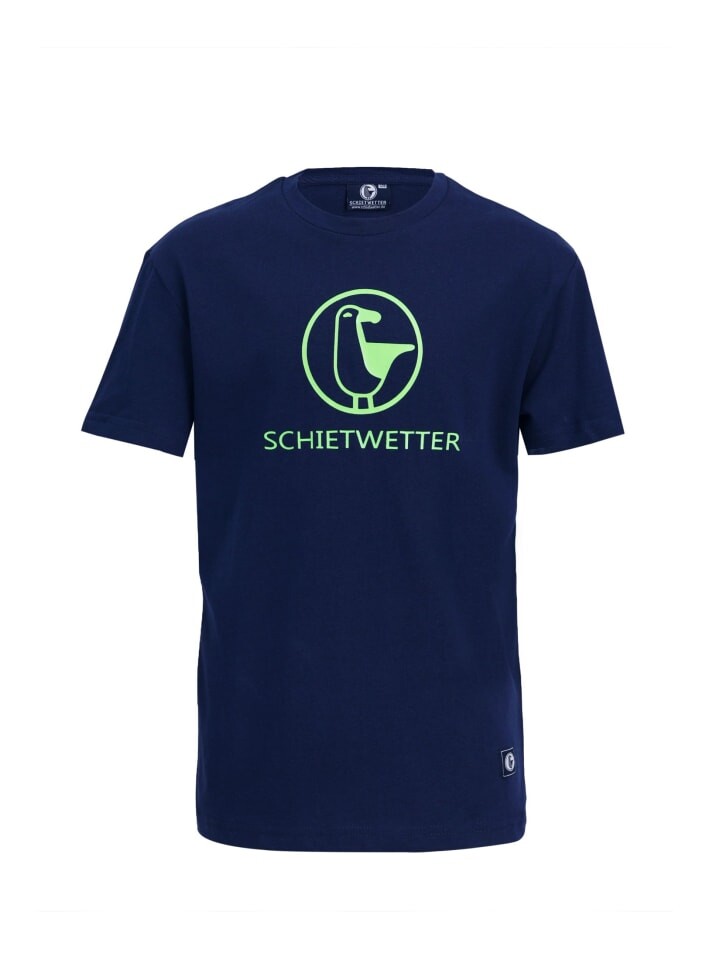 

Футболка SCHIETWETTER Lou Basic, цвет navy/neongreen