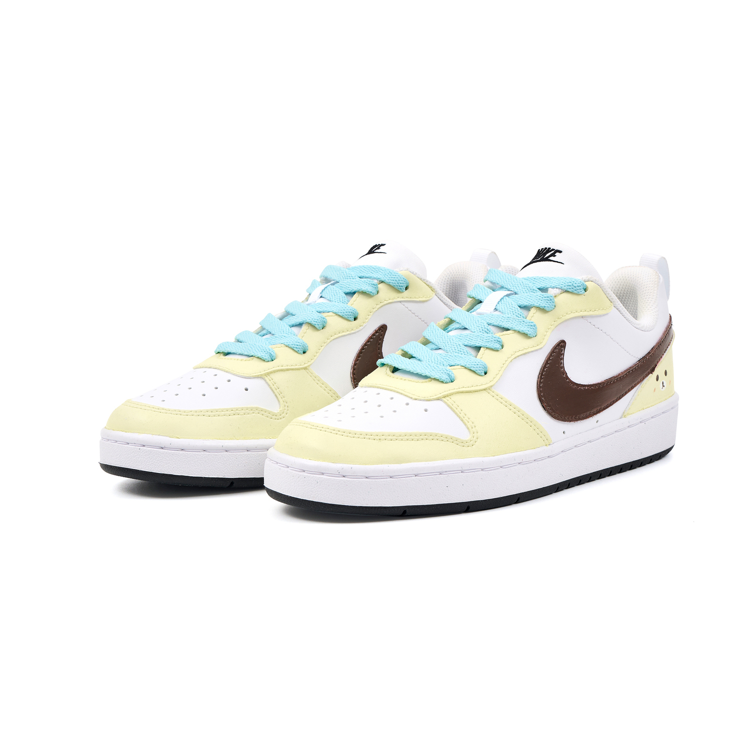 Nike Court Borough Cream Bear устойчивые к истиранию низкие детские скейтбординговые ботинки ecru unisex — фото 4