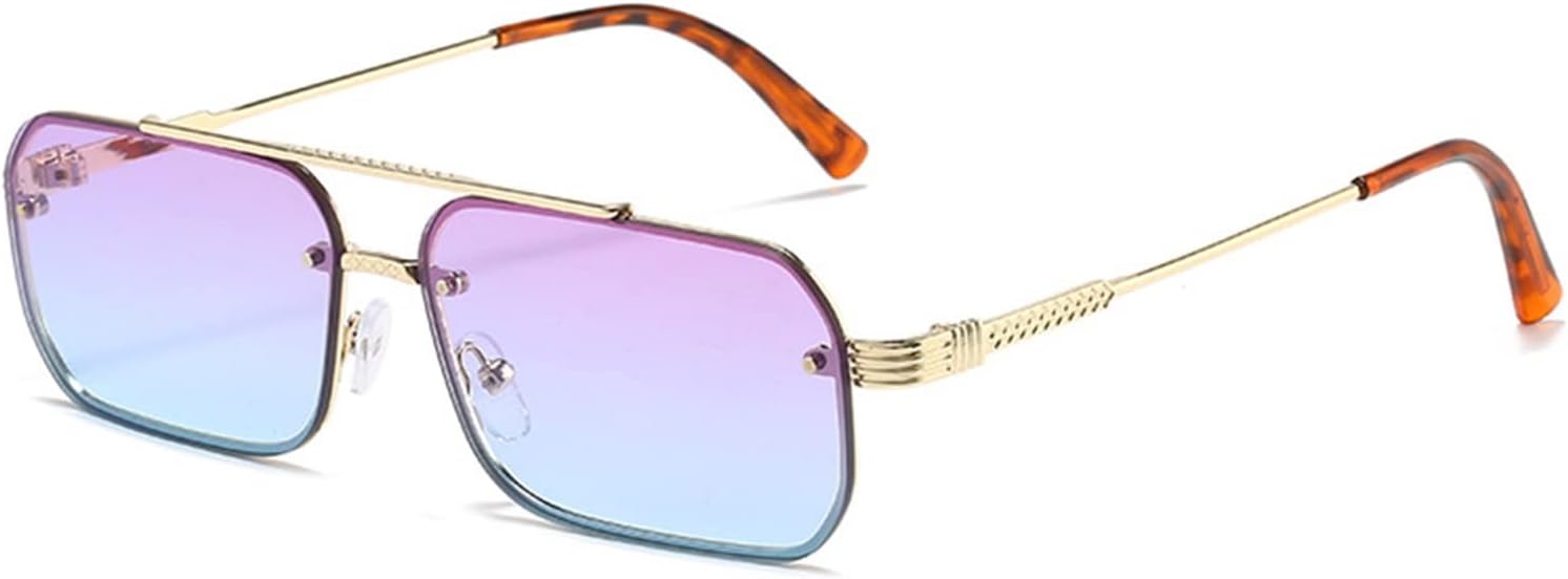 

Модные ретро-солнцезащитные очки квадратной формы для мужчин и женщин с защитой от УФ-излучения UV400 для отдыха на природе (Цвет: G, Размер: Средний) MTZJH, One Color