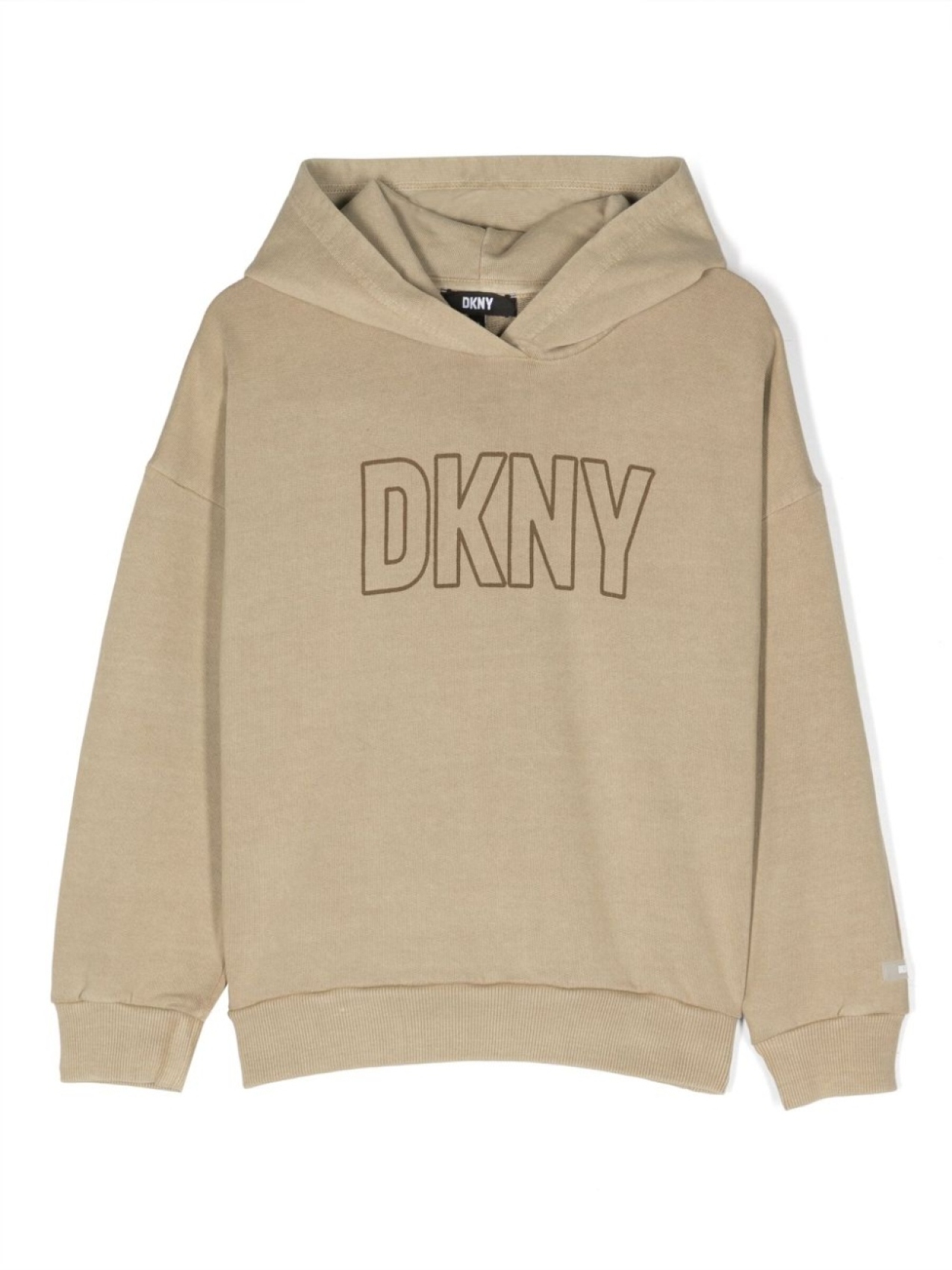 

DKNY махровое худи с логотипом, нейтральный цвет