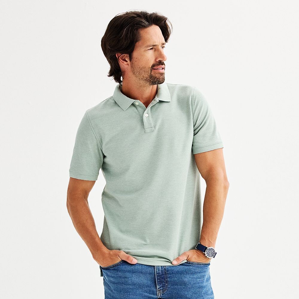 

Мужская футболка-поло Sonoma Goods For Life из пике, цвет Mint Texture