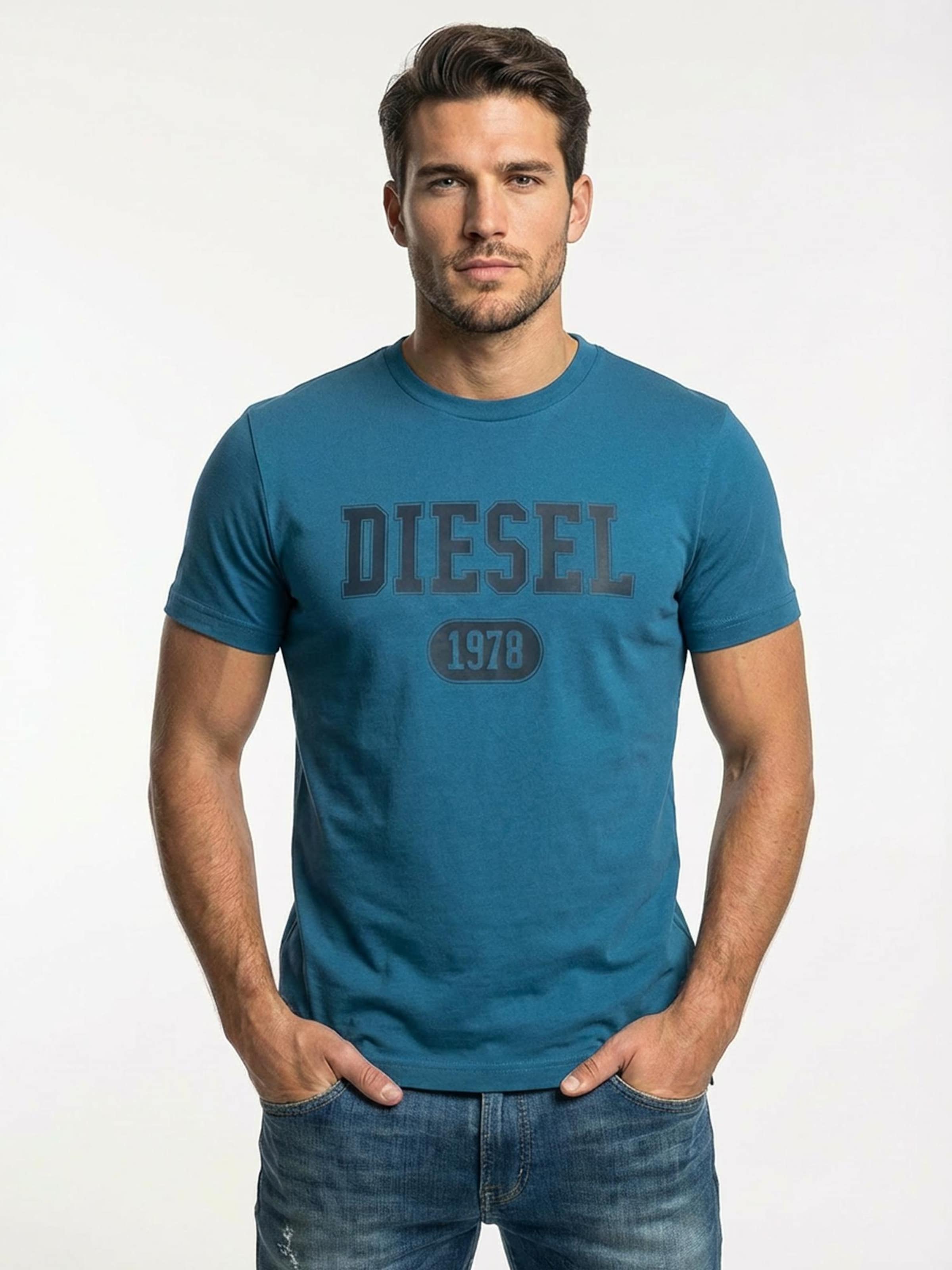 DIESEL Футболка 'T-DIEGOR 1-A' в цвете Royal Blue — фото 2