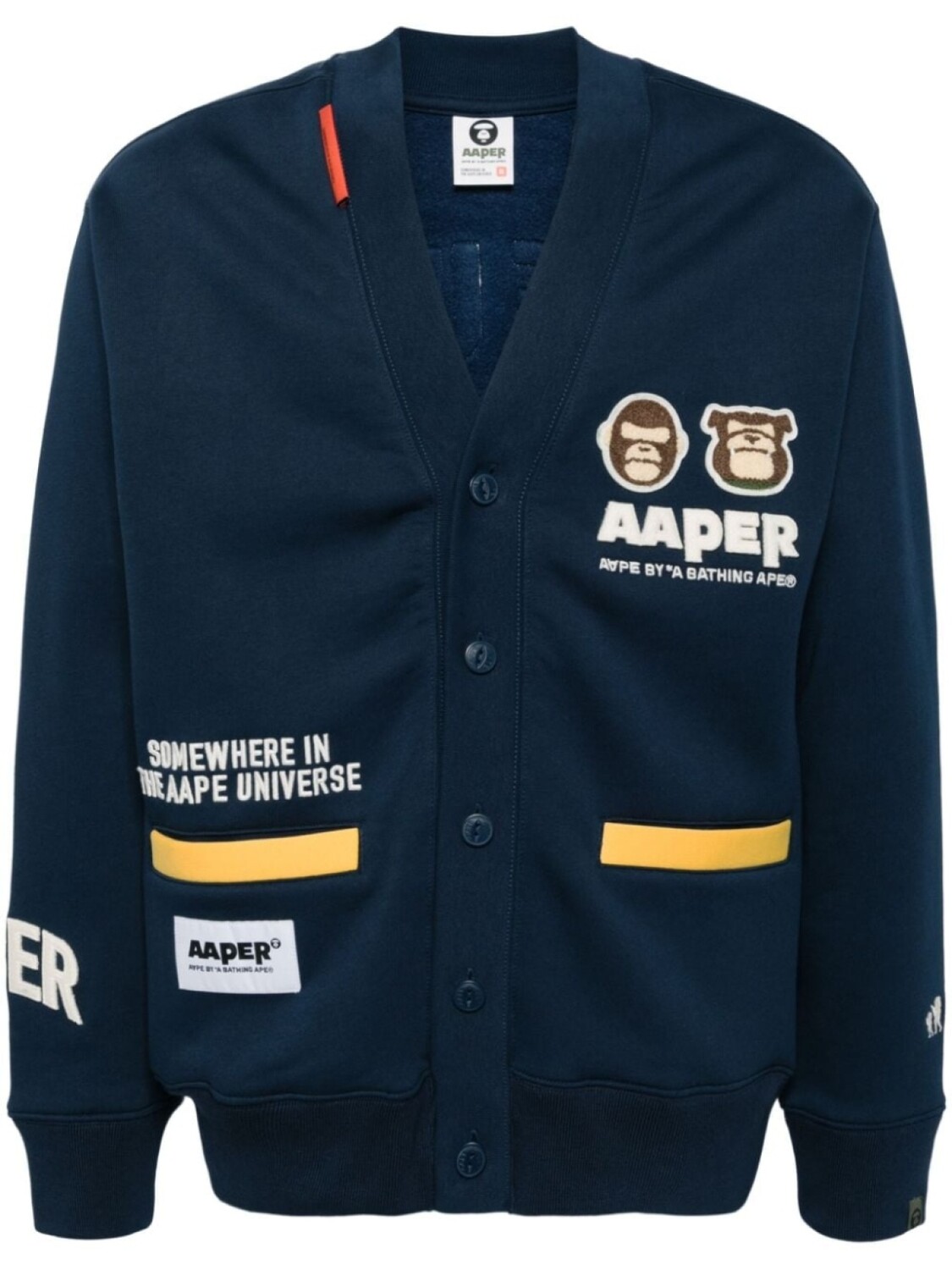 

AAPE BY *A BATHING APE кардиган AAPER на пуговицах, синий