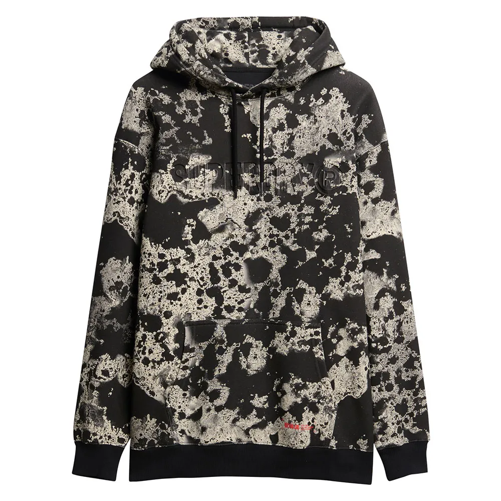 

Худи Superdry Utility Camo Logo Loose, черный