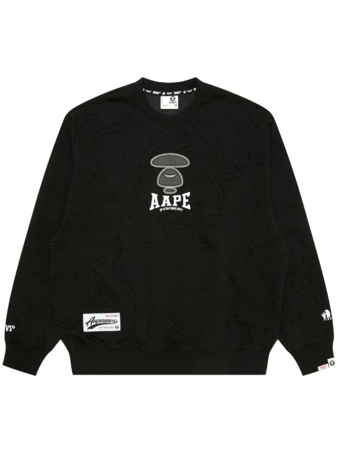 

Свитер с нашивкой-логотипом AAPE BY *A BATHING APE, черный